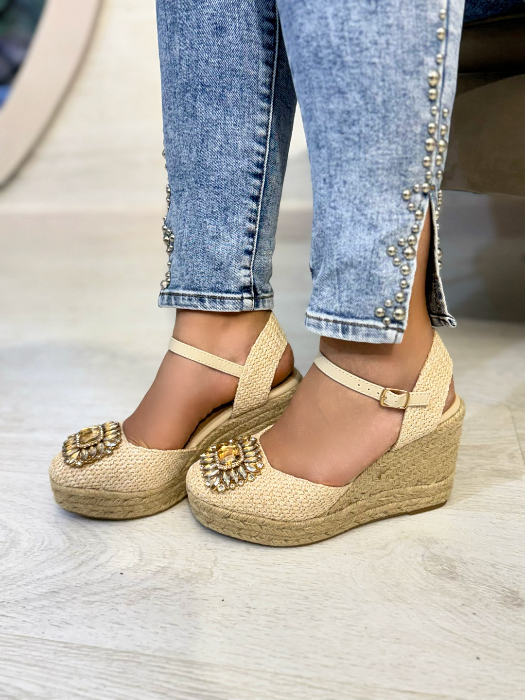 Zeppa 10cm Sandalo Espadrillas Zeppa Espadrillas Donna Zeppa Top