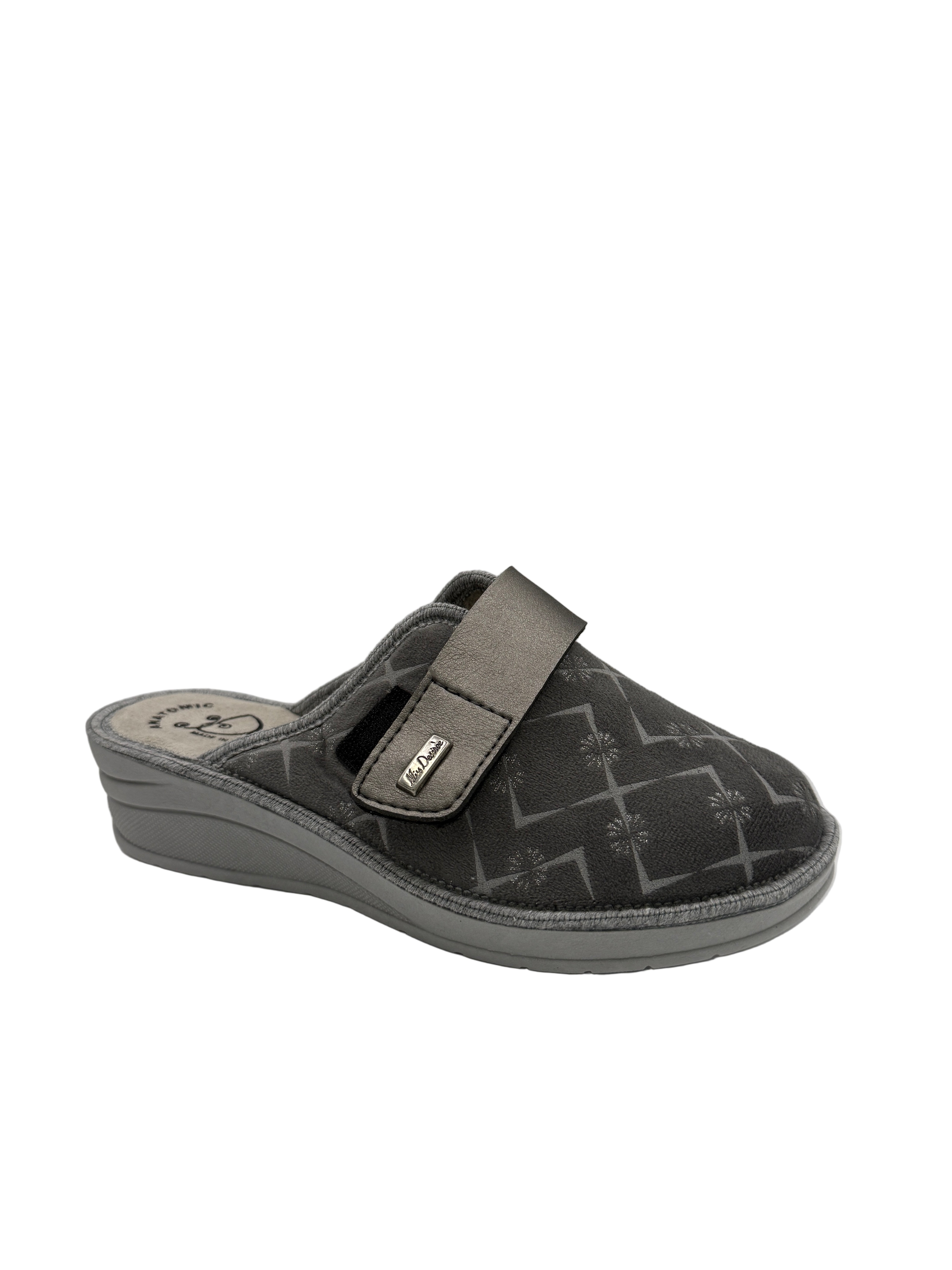 Diletta_pantofola con zeppa grigia