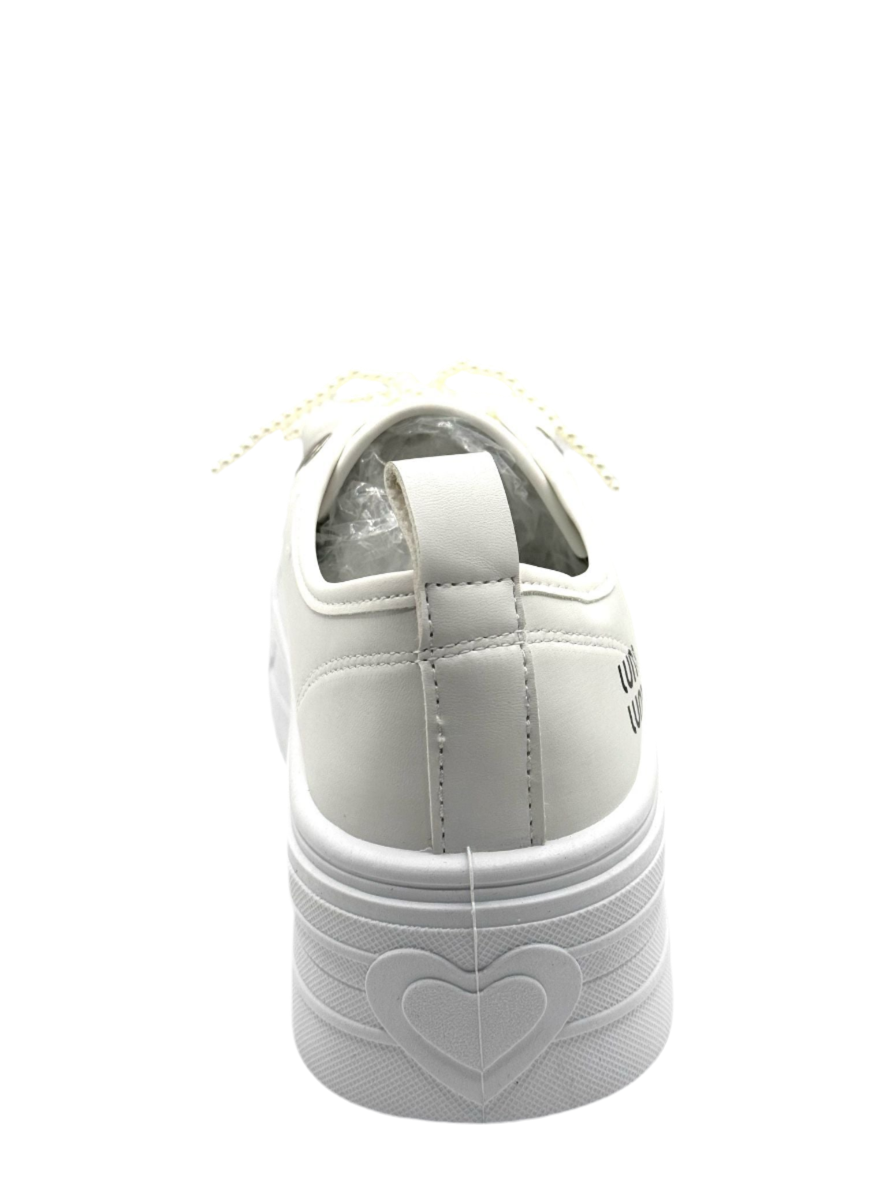 Marika-Sneakers bianca con perline