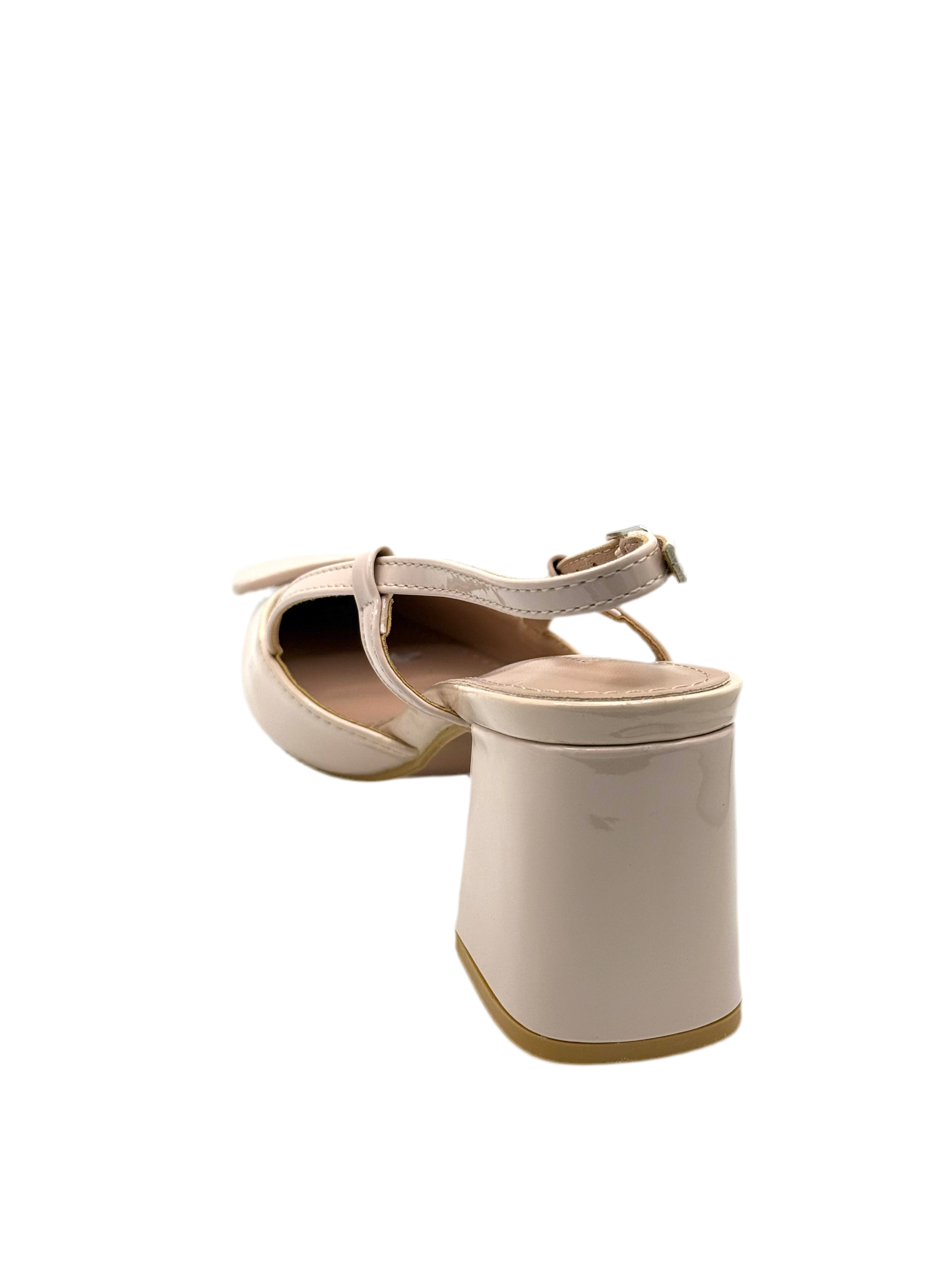 Marilena_Decolletè beige in vernice