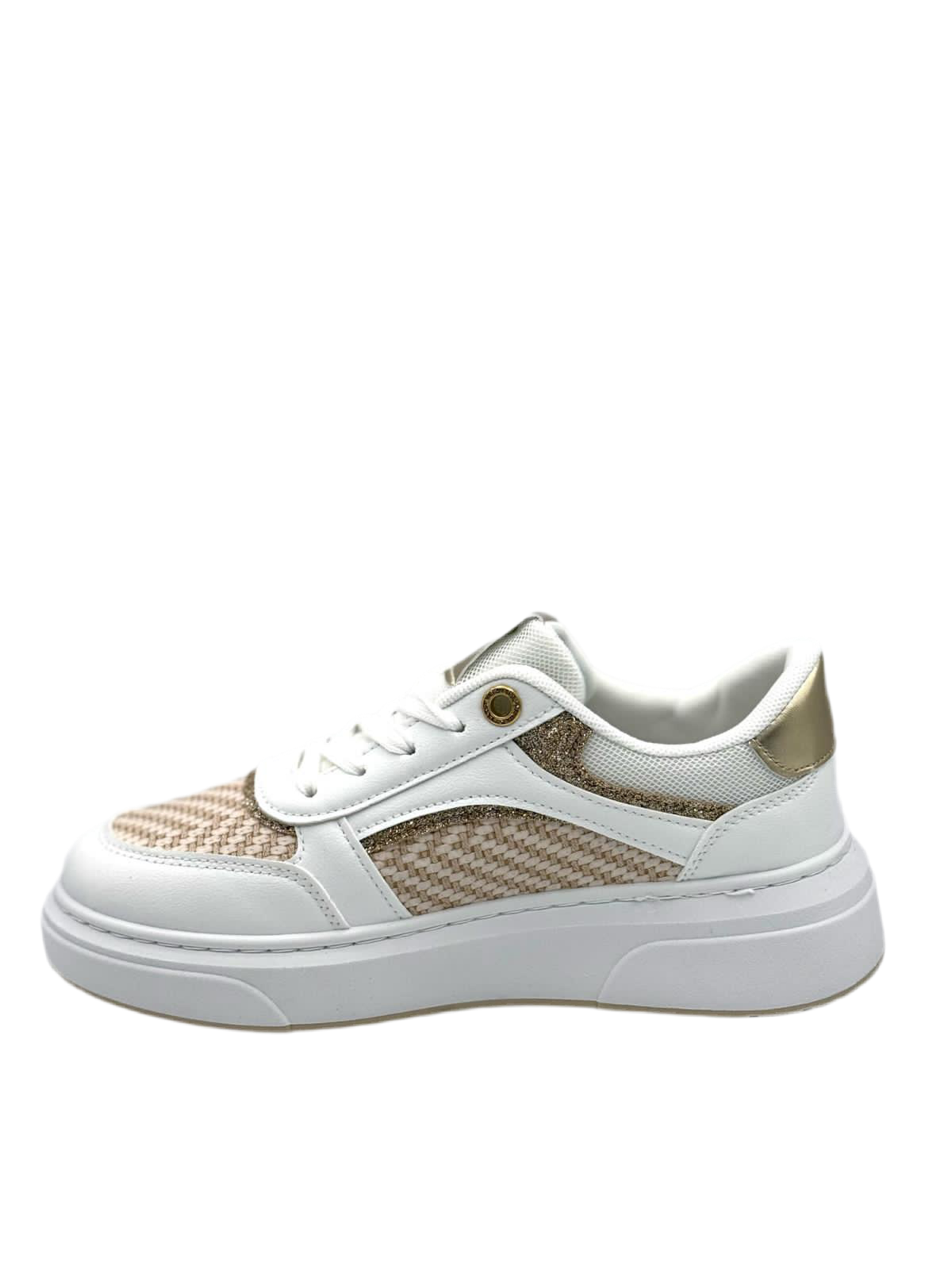 Alessia-sneakers bianca oro