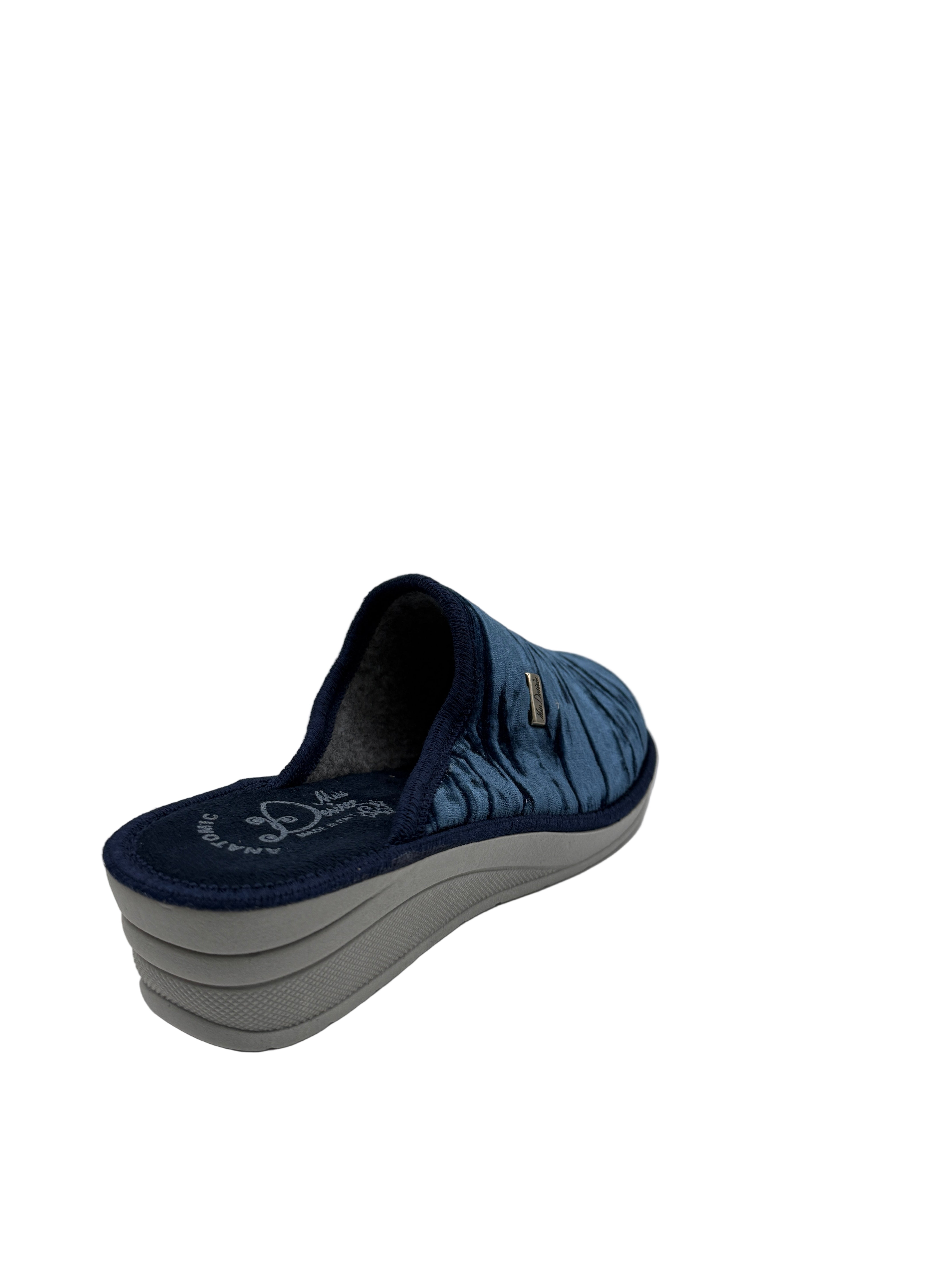 Morgana_pantofola con zeppa blu