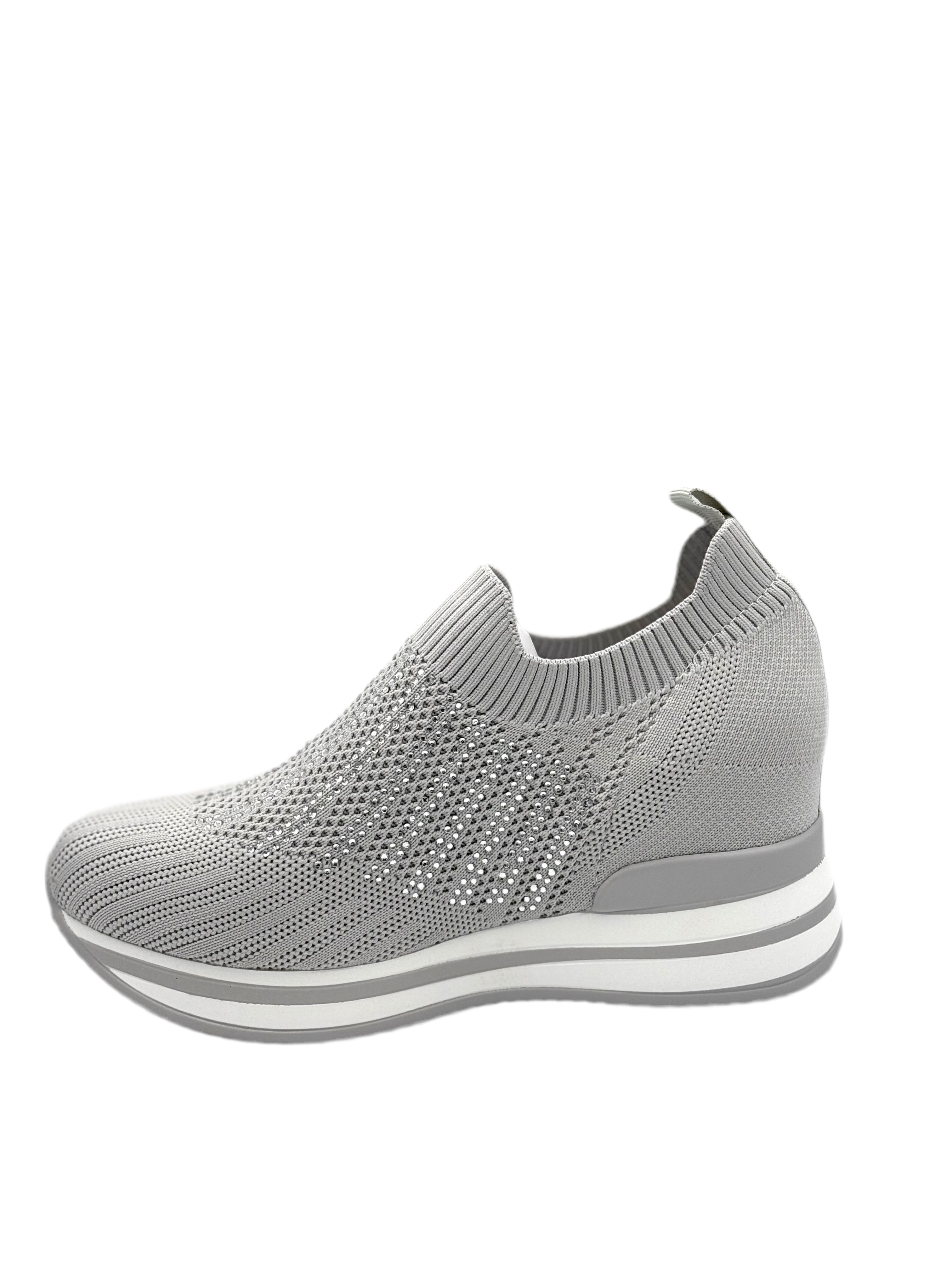 Agata_scarpa comoda senza lacci grigia