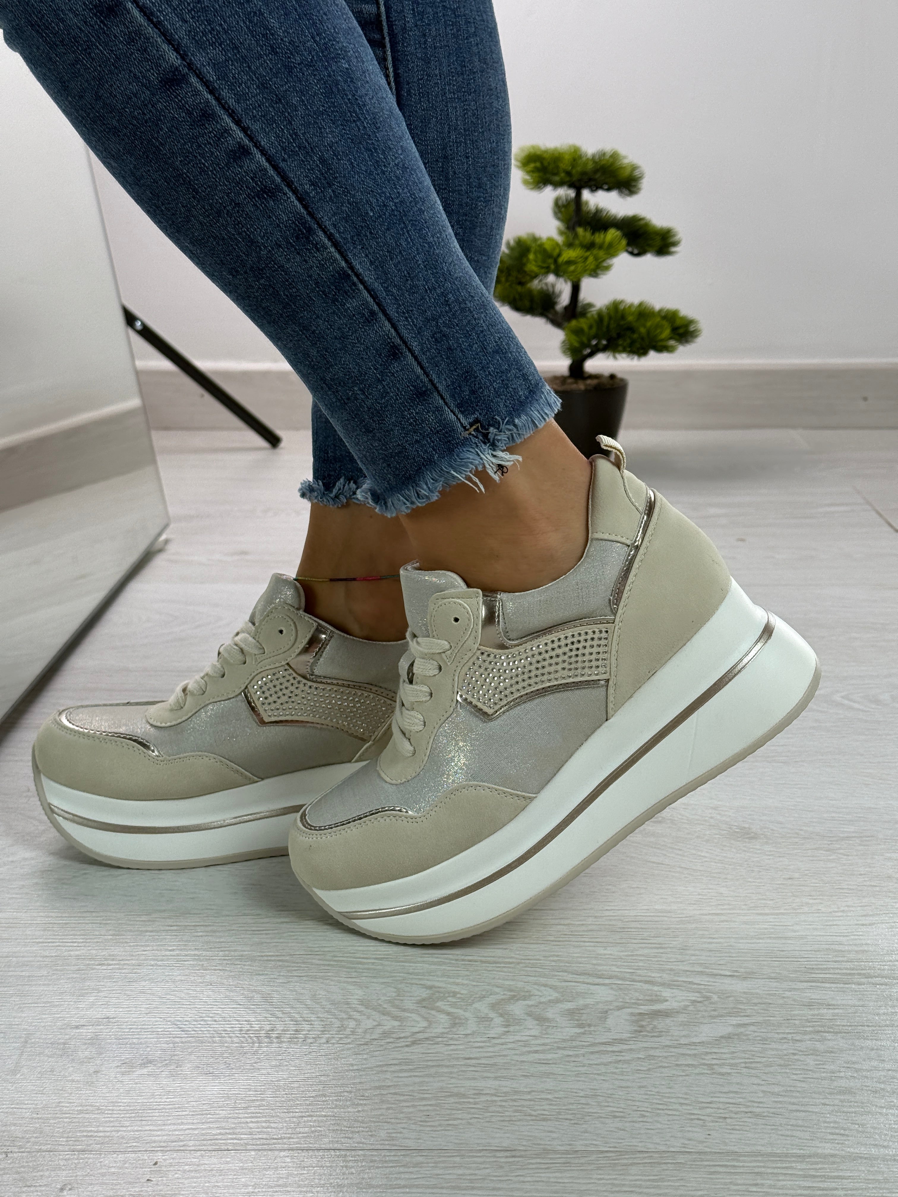 Desy_sneakers alta beige