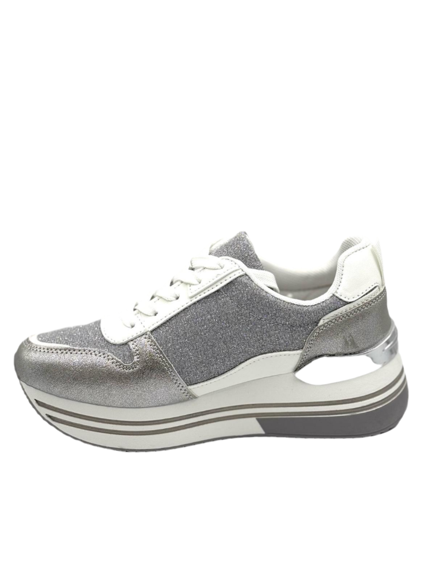Aurora _Sneakers bianco argento