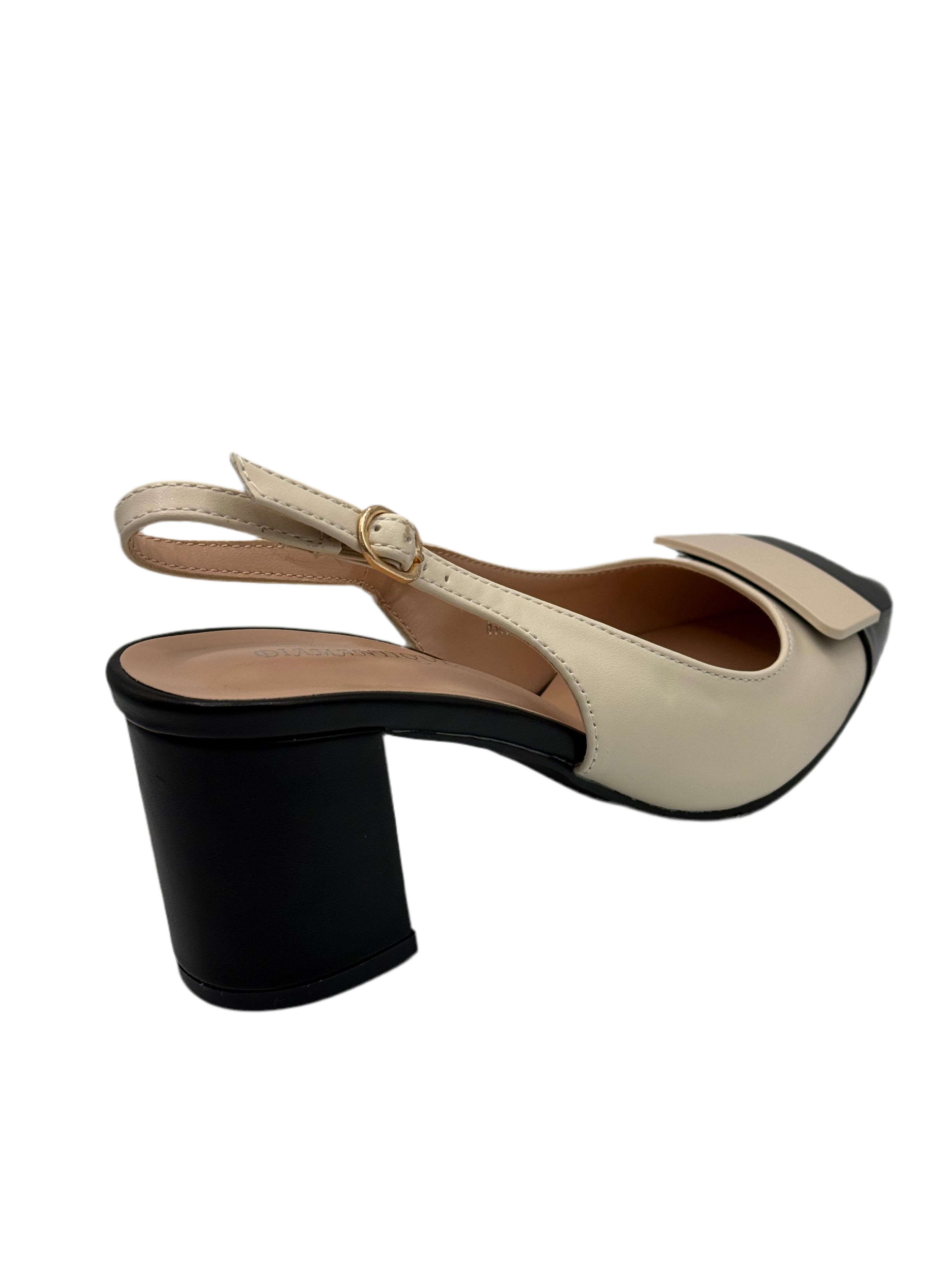 Zoe_Decolletè beige e nero