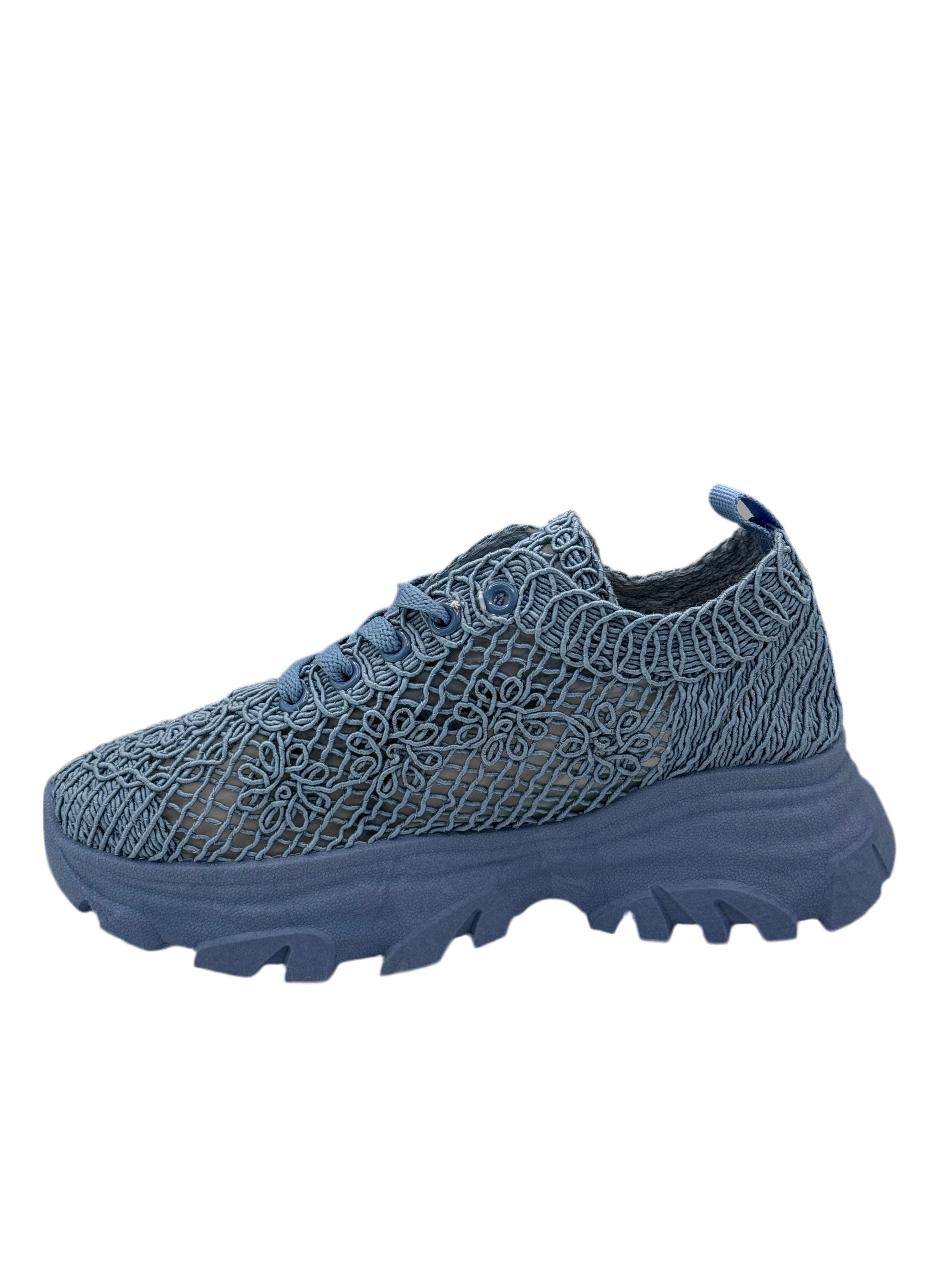 Melissa_sneakers di tela ricamata