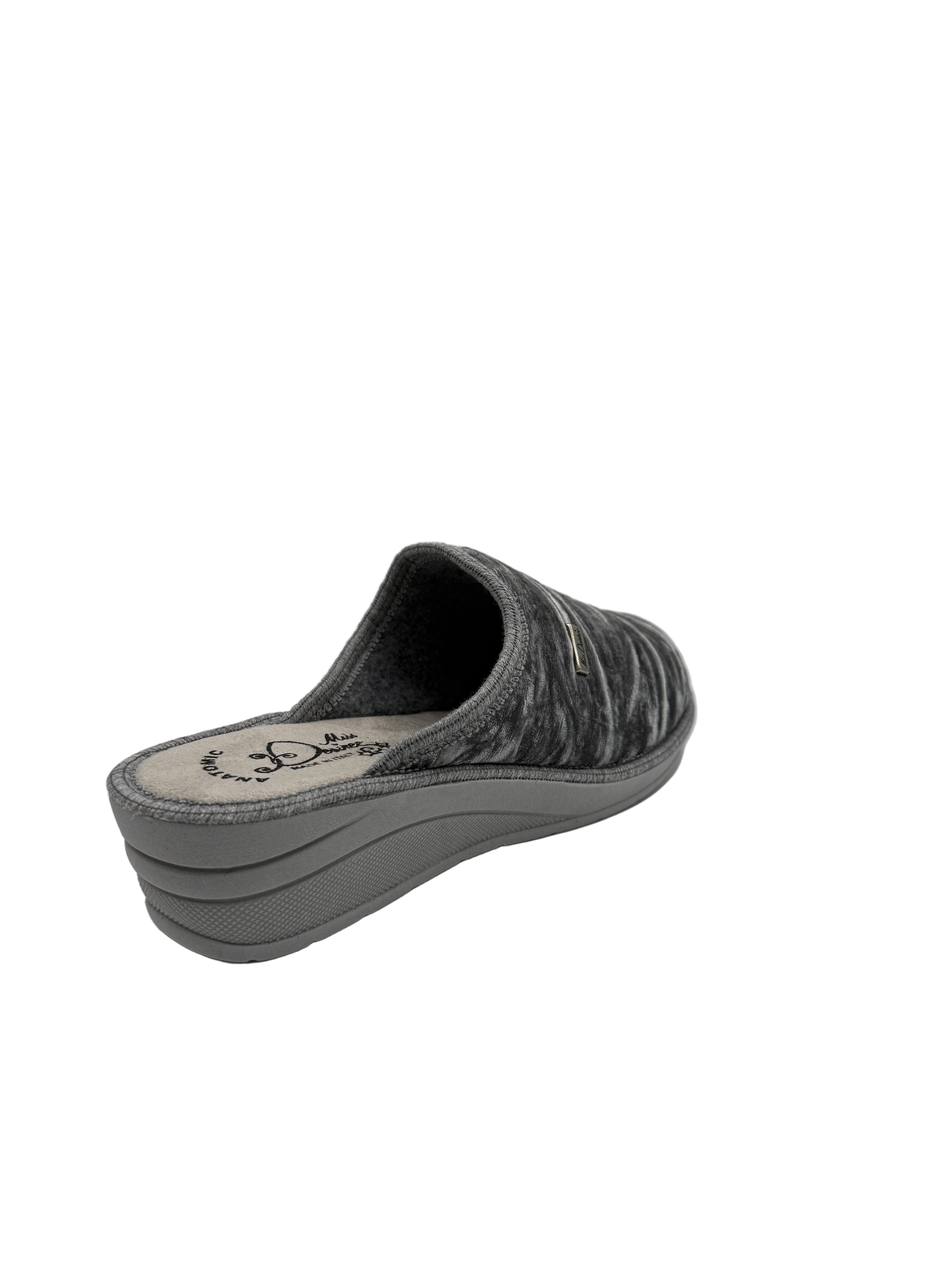 Morgana_pantofola con zeppa grigia