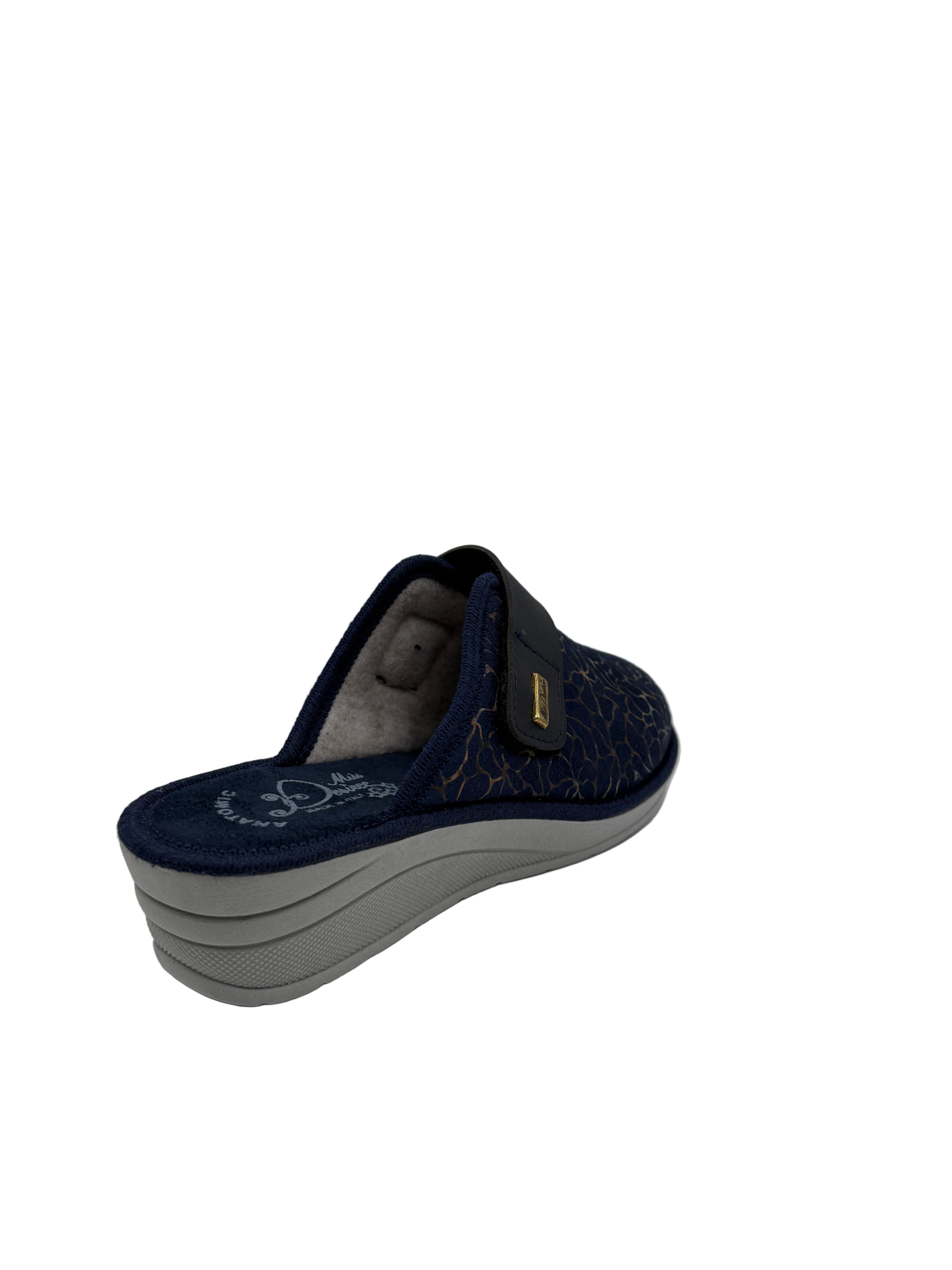 Romina_pantofola blu con zeppa