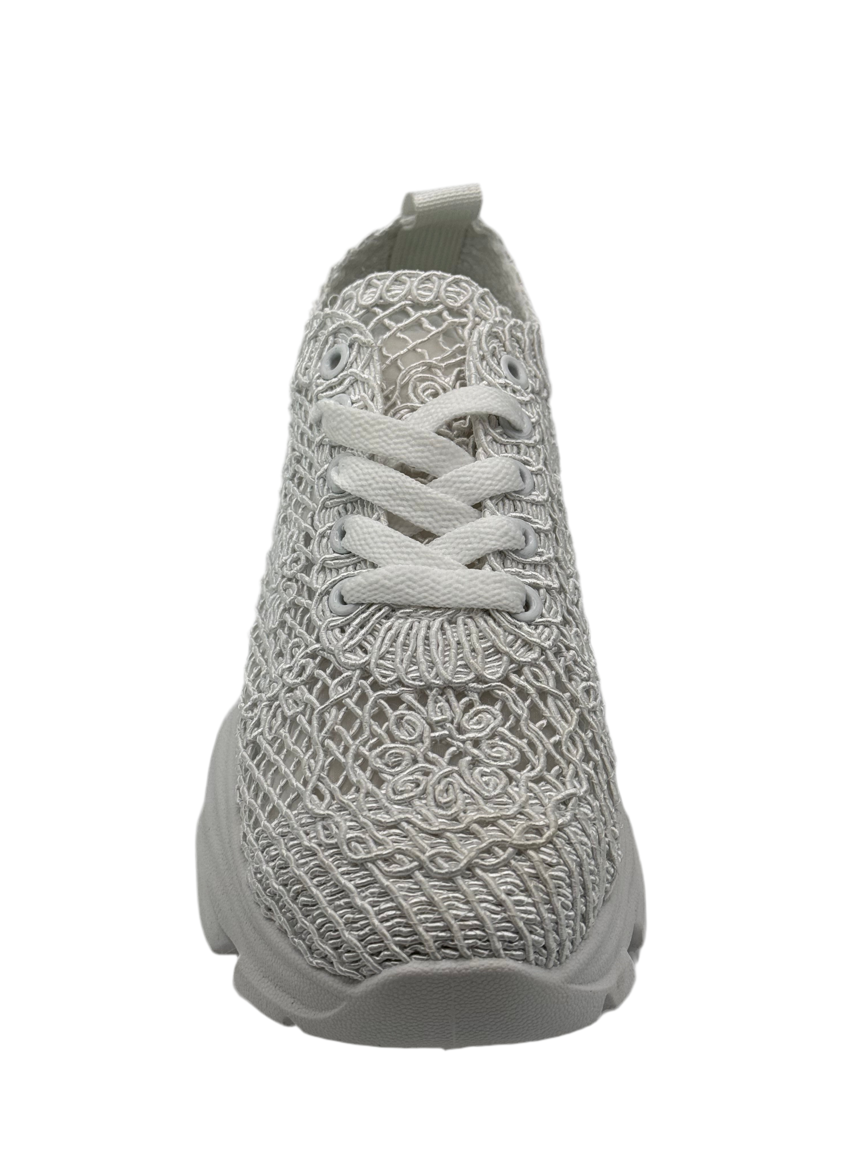 Melissa_sneakers di tela ricamata