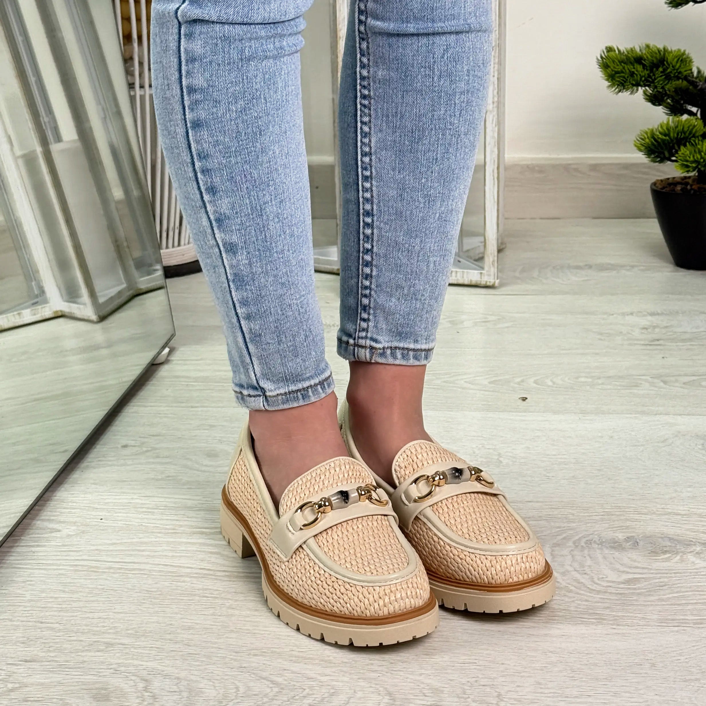Lina mocassino beige
