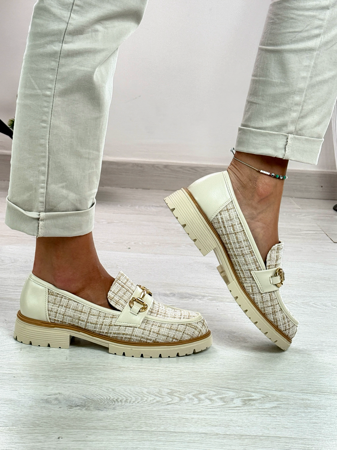 Carmen_mocassino bianco beige