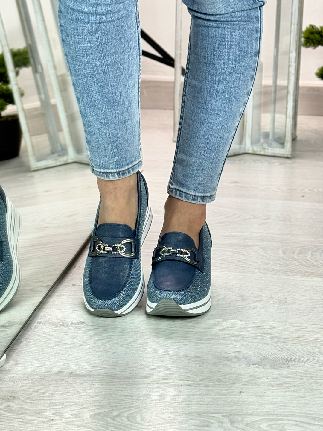 Erin_mocassino comodo jeans con zeppa