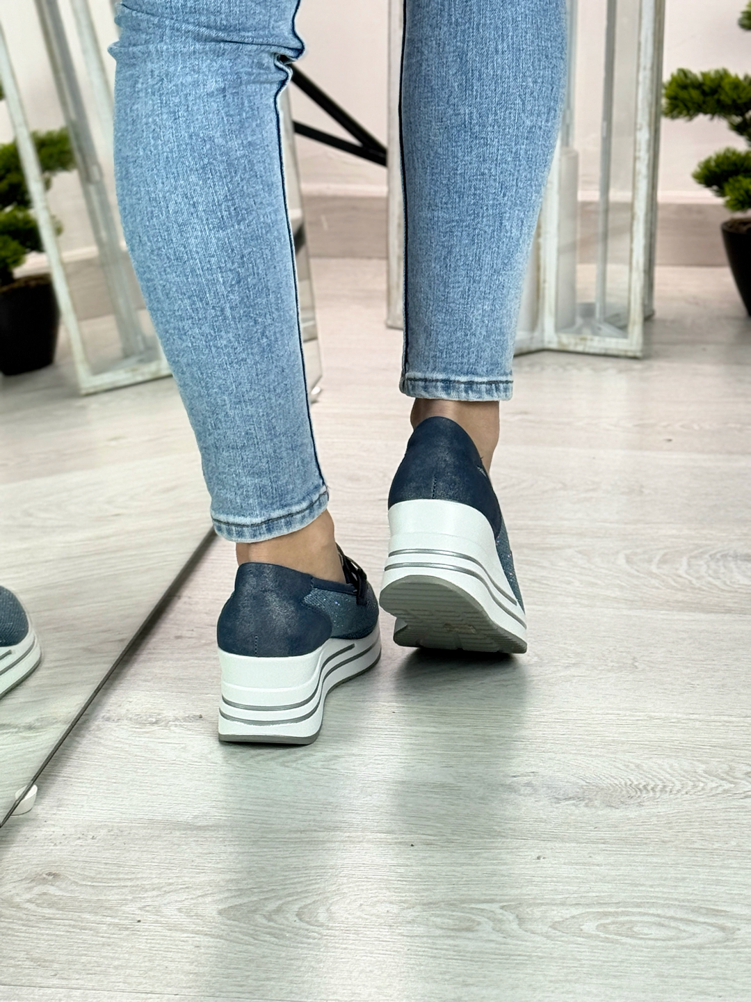 Erin_mocassino comodo jeans con zeppa