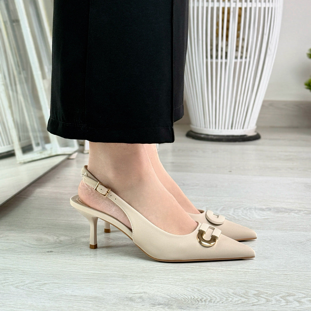 Seren_Decolletè beige con dettaglio