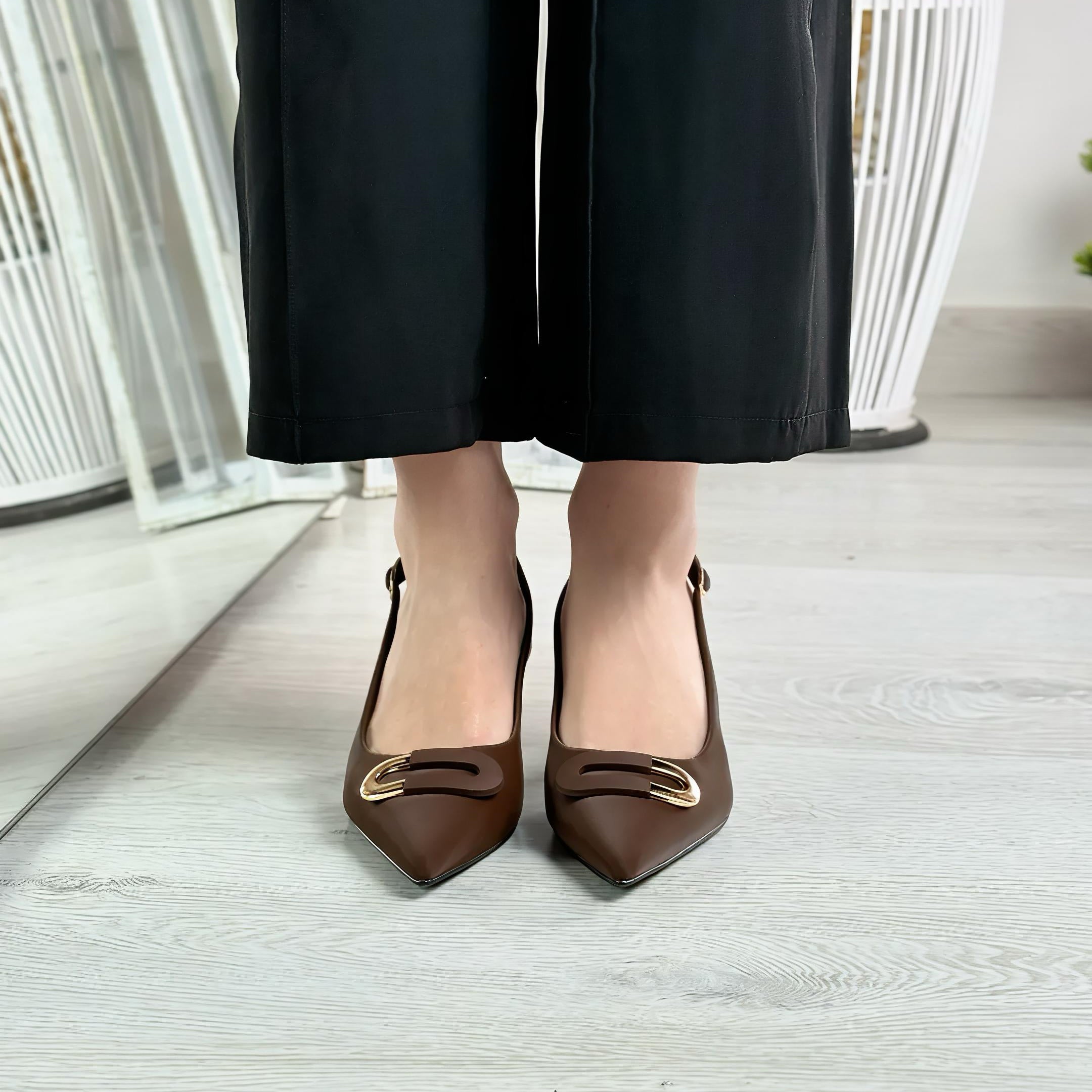 Seren_Decolletè marrone con dettaglio