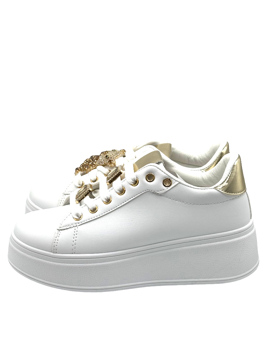 Lara_Sneakers bianca e oro