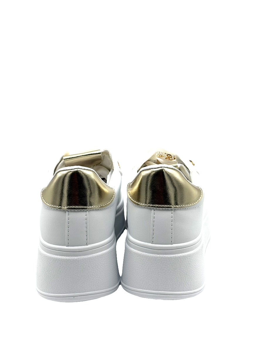 Lara_Sneakers bianca e oro