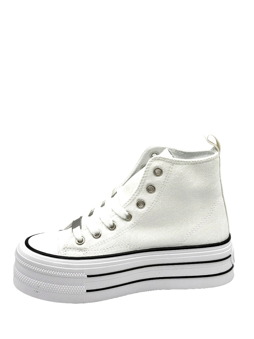 Clara_sneakers bianca alta