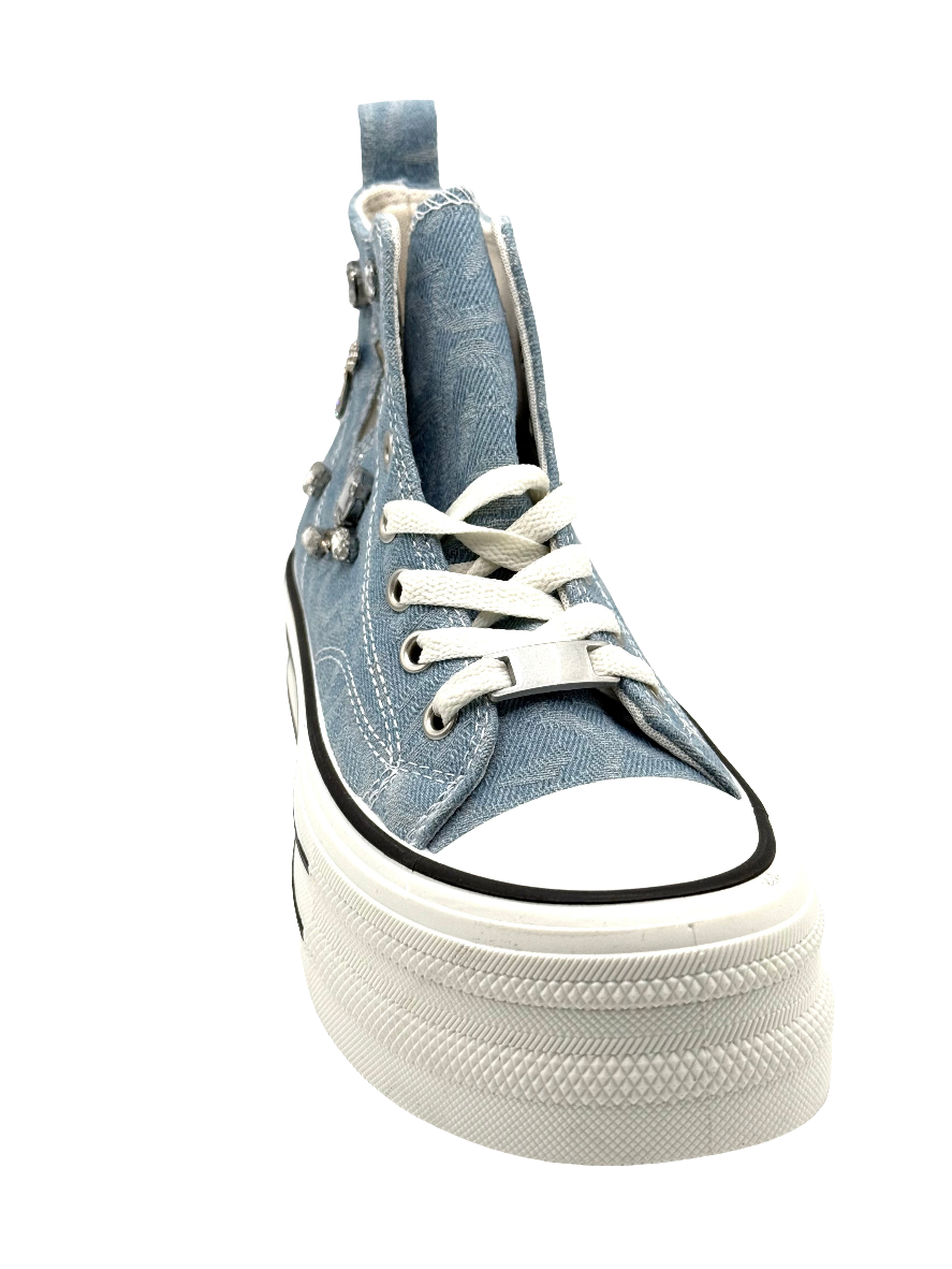 Clara_sneakers azzurra alta