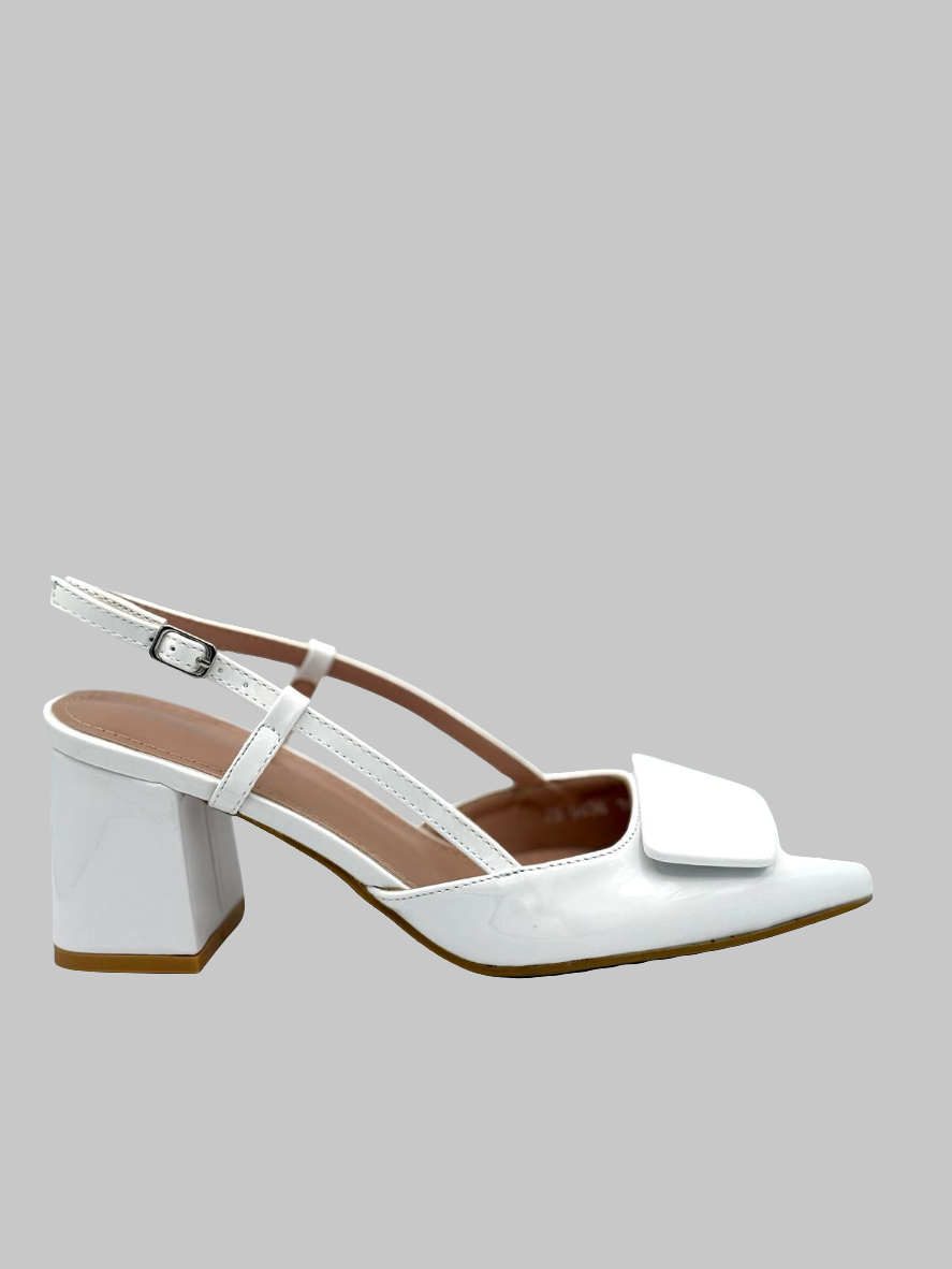 Marilena_Decolletè bianco in vernice