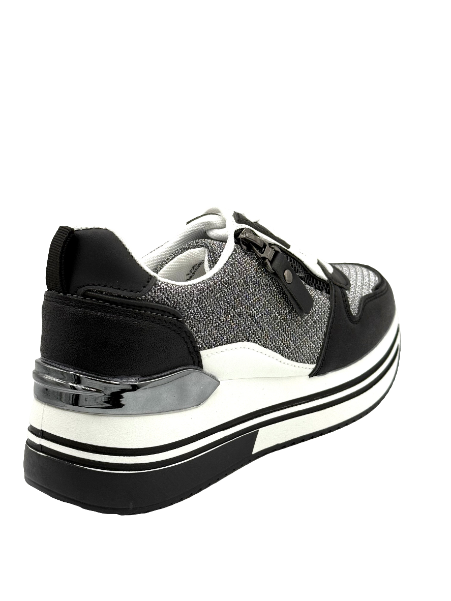 Aurora _Sneakers nero argento