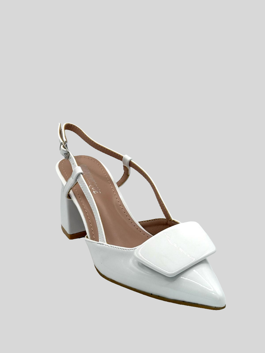 Marilena_Decolletè bianco in vernice