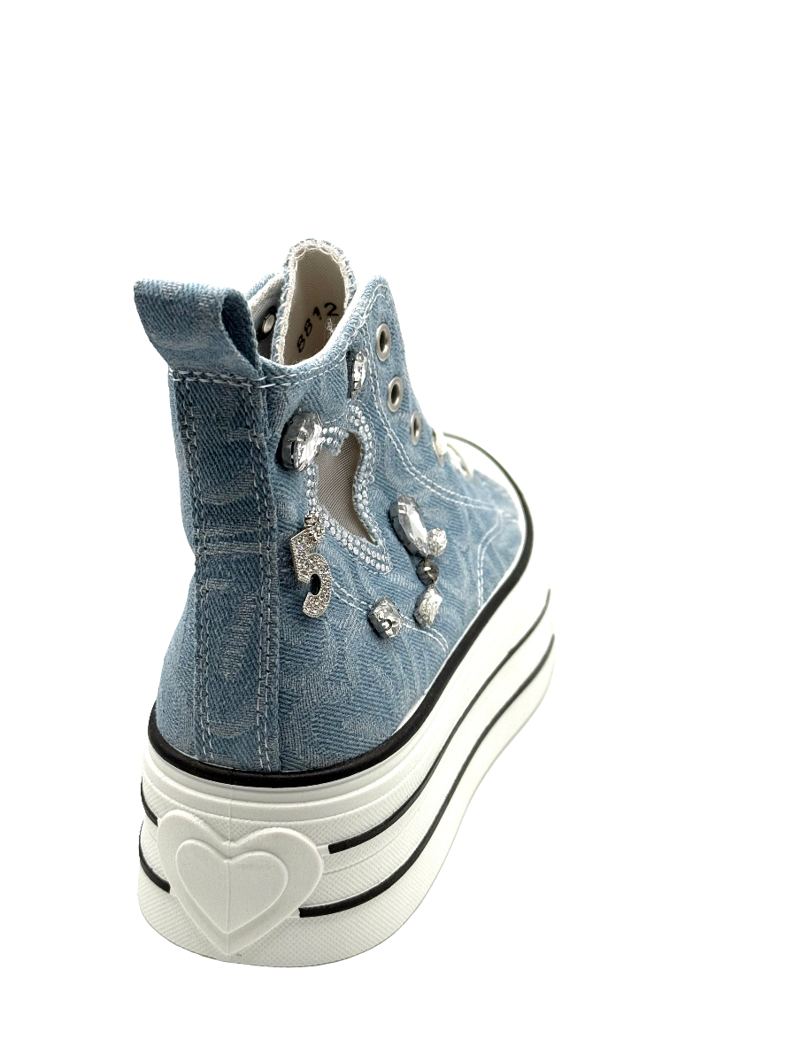 Clara_sneakers azzurra alta