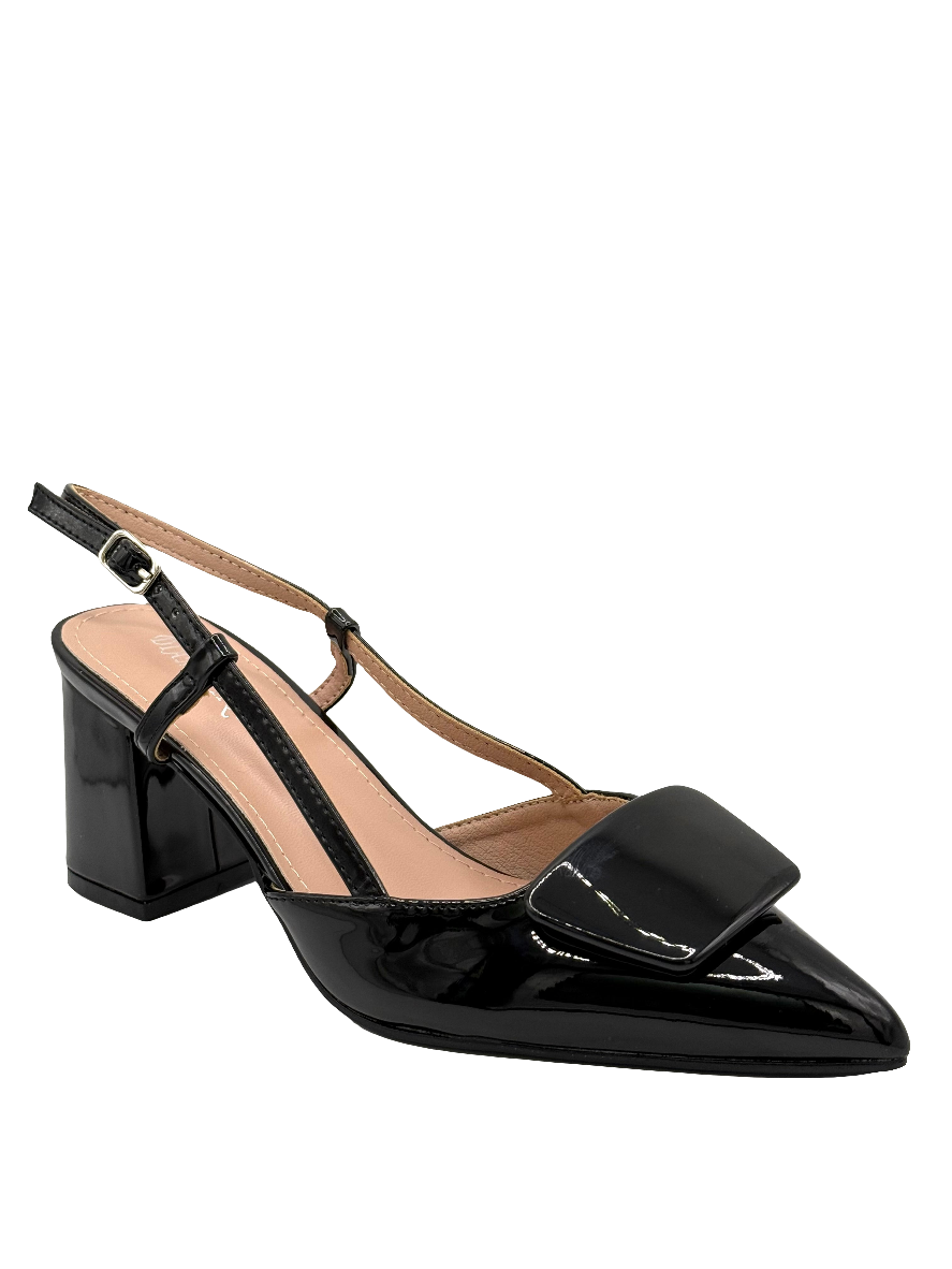 Marilena_Decolletè nero in vernice