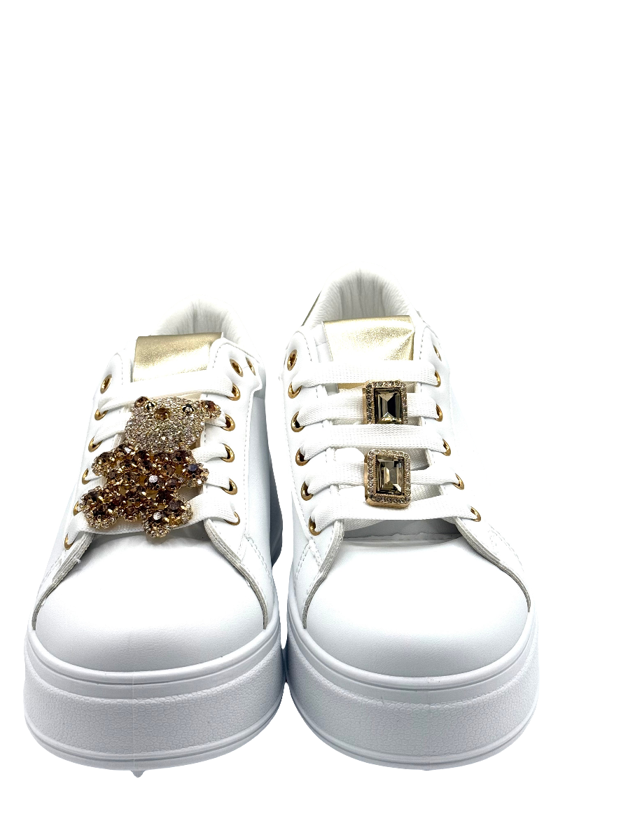 Lara_Sneakers bianca e oro